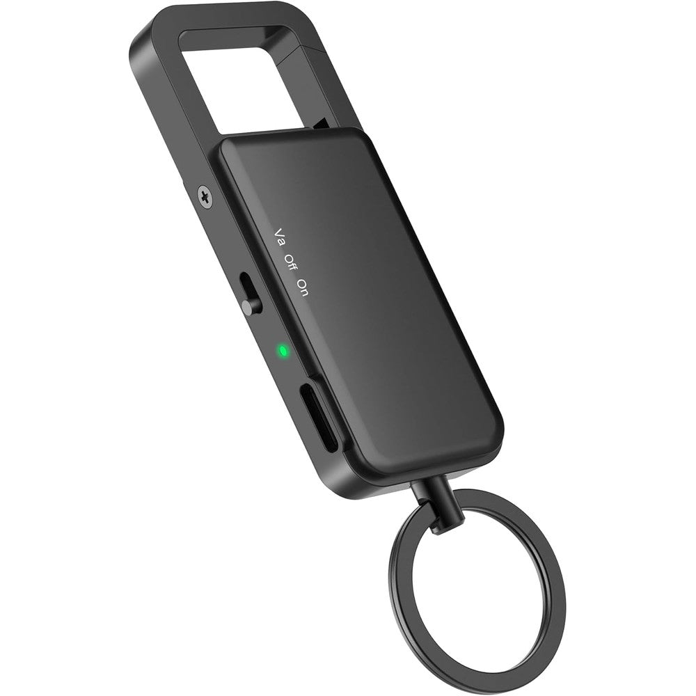 Kashevi 128GB digital voice recorder front view keychain audio recording device