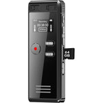 Crosseagle 64GB digital voice activated recorder front view showing digital screen display