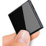 FSLTBX digital voice recorder front view showing sleek black metallic casing