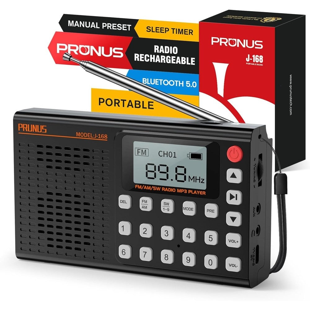 Prunus J168 portable digital radio front view