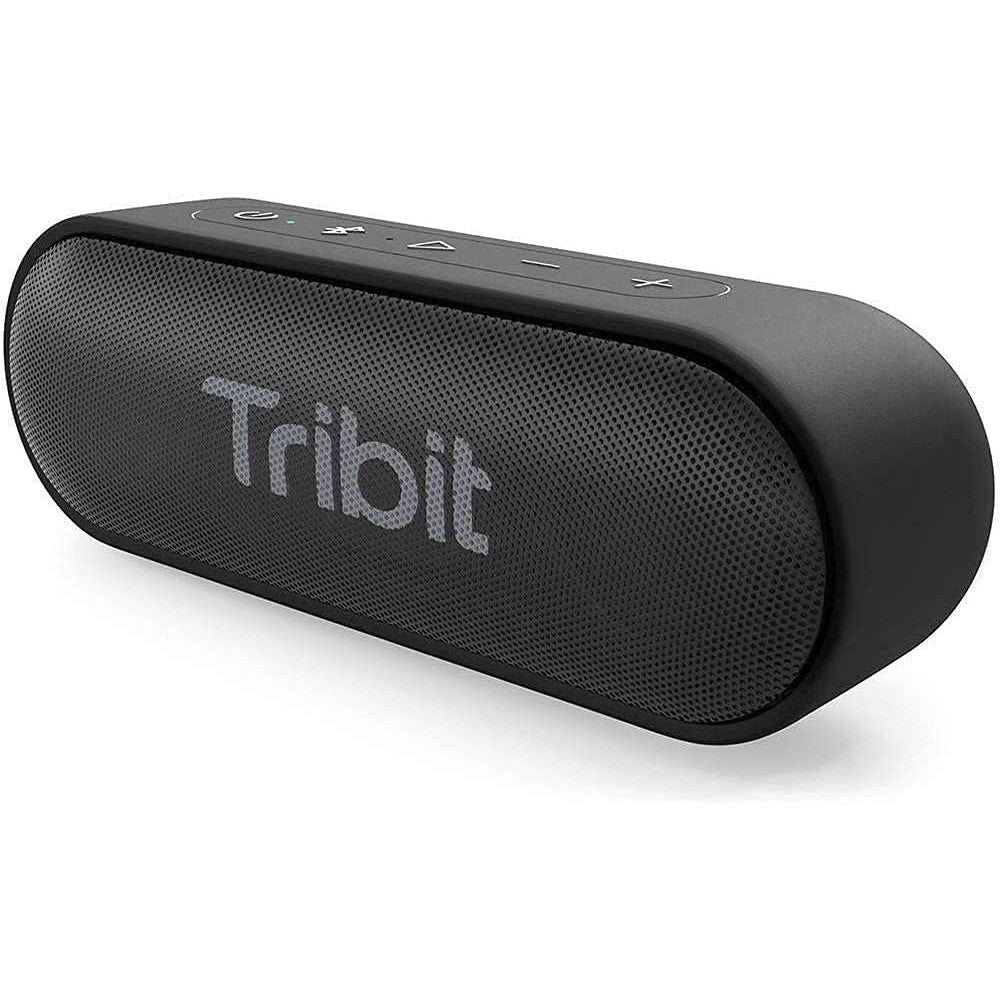 Tribit XSound Go Bluetooth Speaker front view showing mesh grill