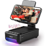 Aseat bluetooth speaker and phone stand black front view
