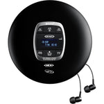 Jensen portable CD player matte black front view