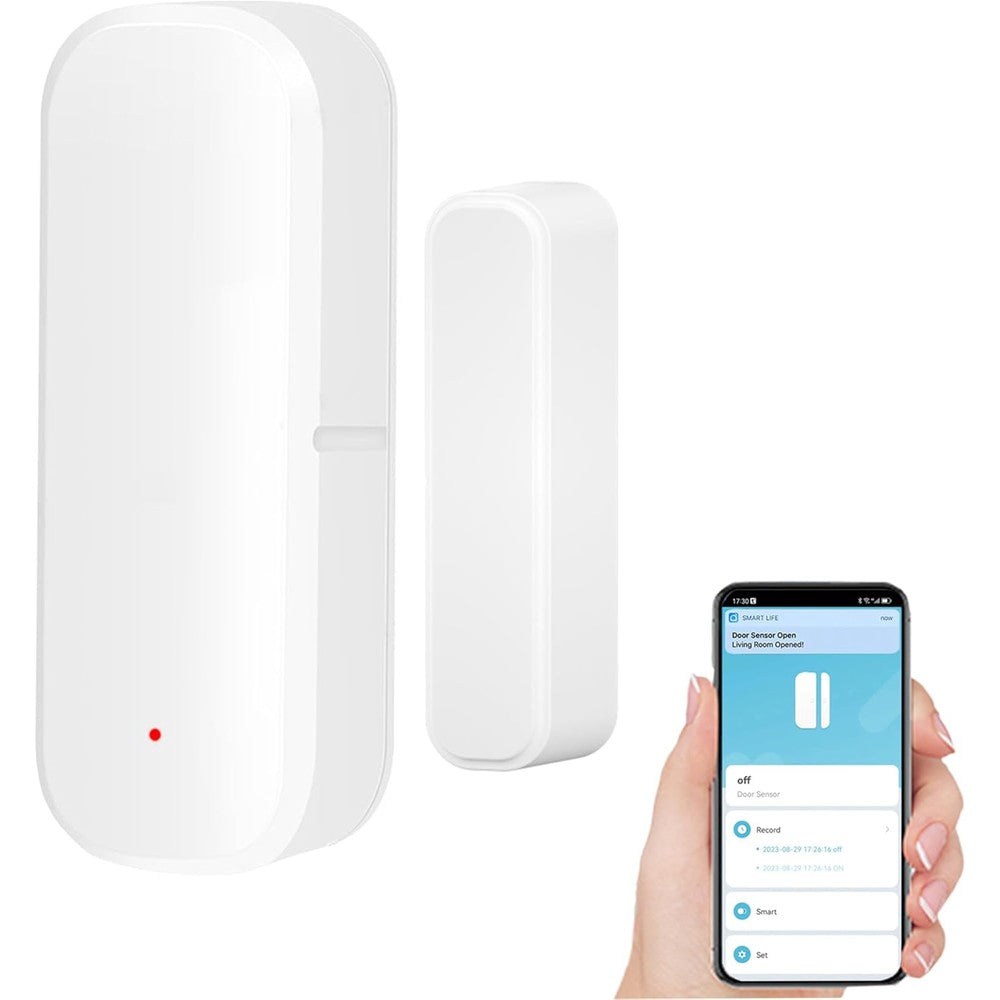 Gaoducash Smart WiFi Door Sensor front view showing main unit and magnetic contact strip