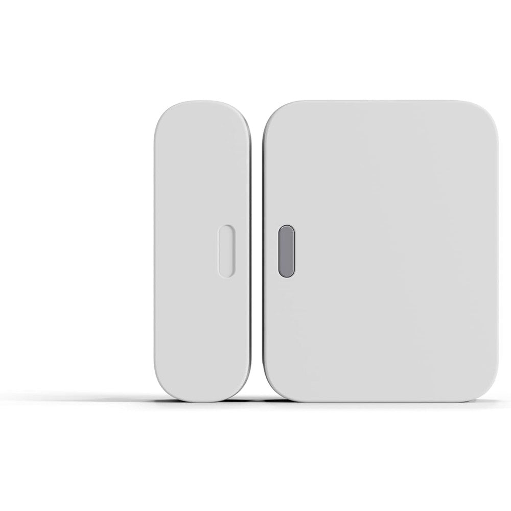 SimpliSafe entry sensor front view showing wireless white contact hardware for home security setups