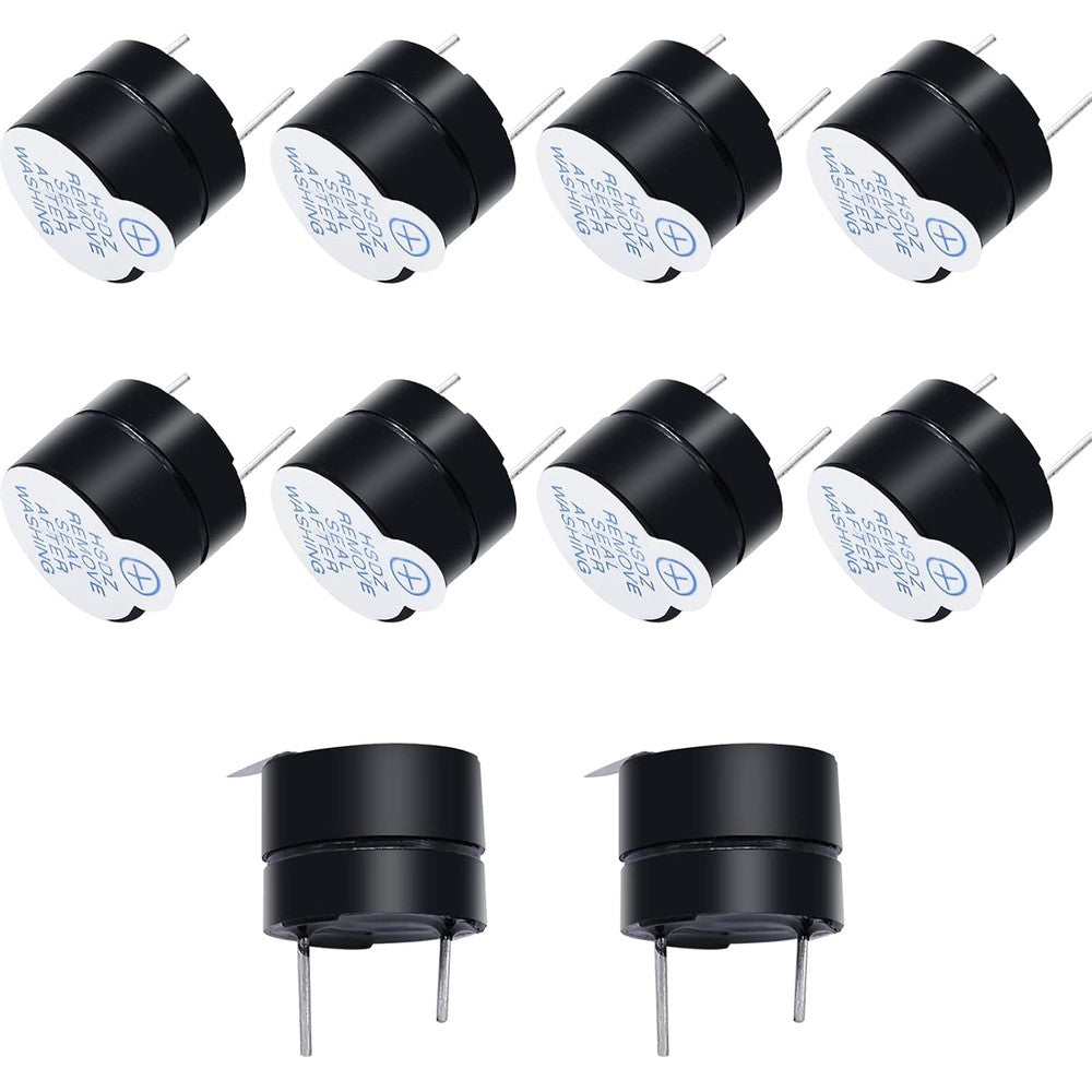 Mxuteuk 10 pieces DC5V active piezo buzzer set front view