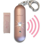 HerTime2 rose gold personal safety alarm keychain front view