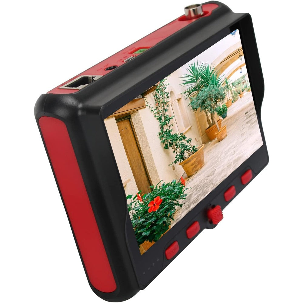SGEF wrist CCTV tester front view displaying high resolution camera monitoring screen.