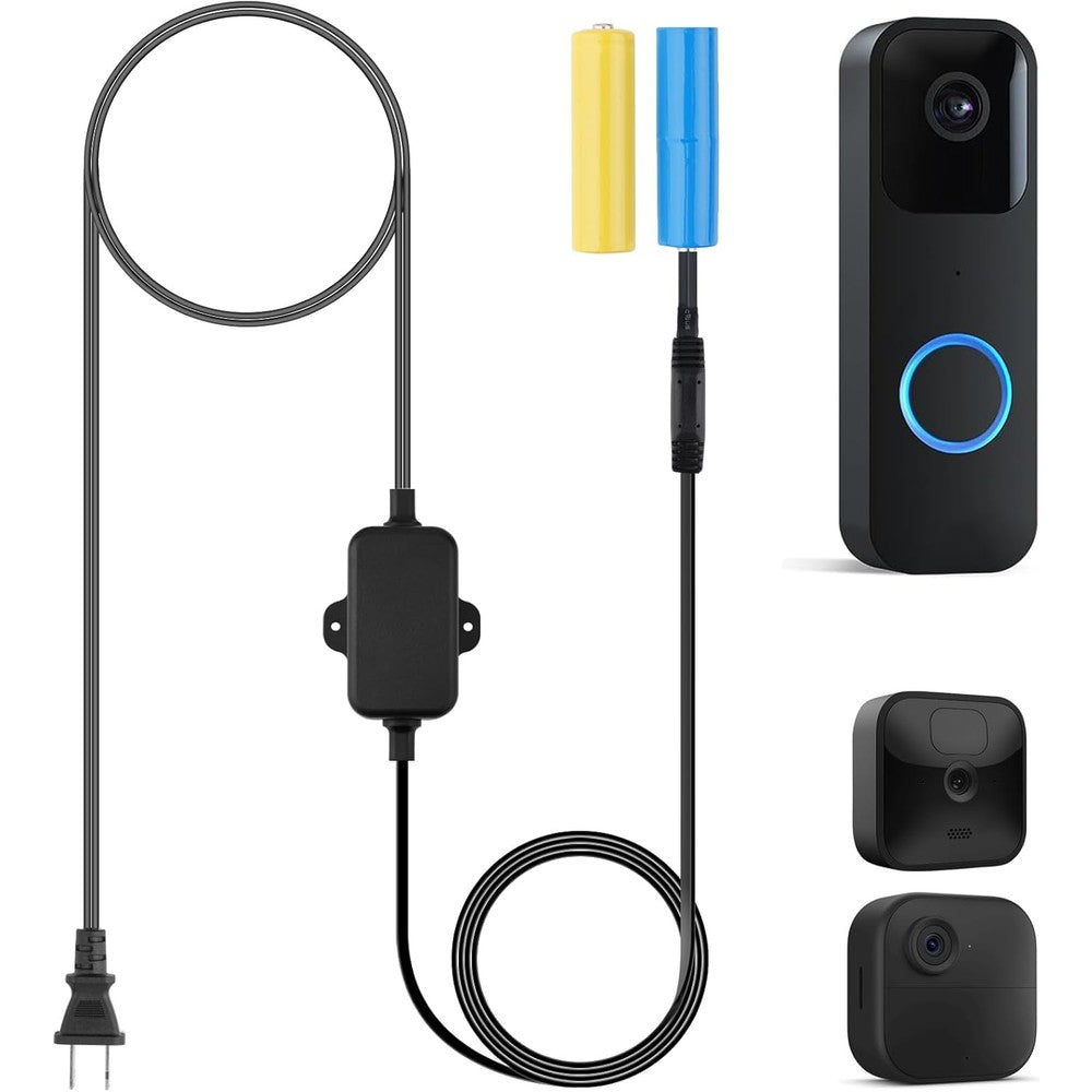 UYODM continuous power adapter for security doorbells front view showing the full charging kit.