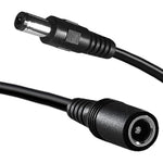 Siocen DC power extension cable front view showing male and female barrel connectors.