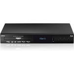 DpBlue 4K UHD Blu-ray Player sleek front view displaying power buttons and optical disc tray loader