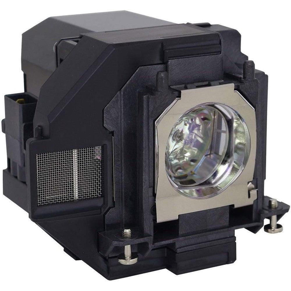 RSAV replacement projector lamp front view showing the 210W bulb module inside the black plastic housing.