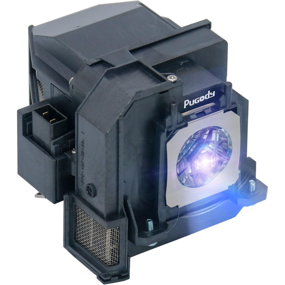 Pugody replacement projector lamp front view with integrated housing module