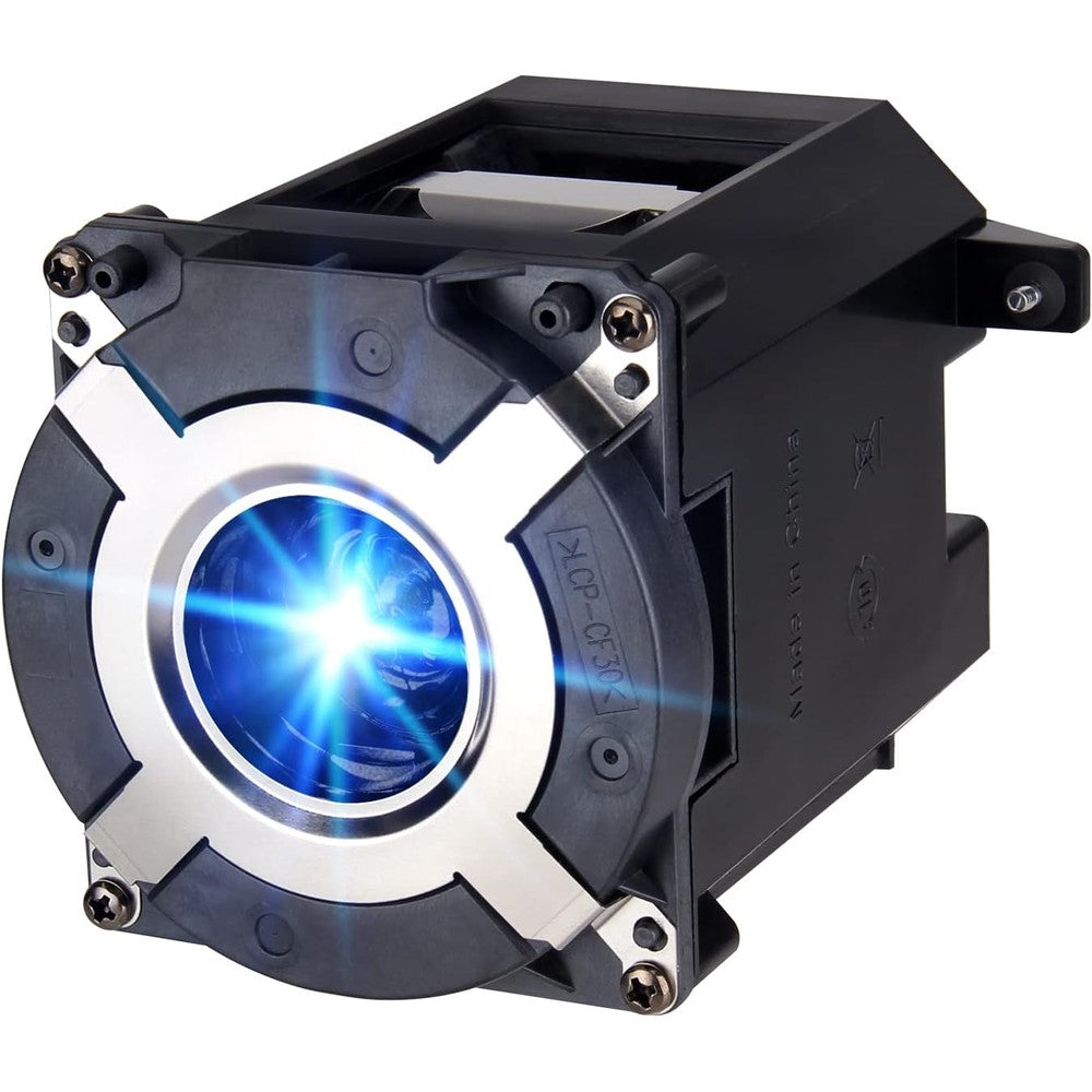 Stanlamp NP26LP replacement projector lamp front view showcasing the bare bulb inside the housing