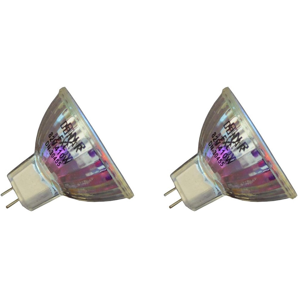 Donar FXL 82 Volt 410 Watt halogen replacement projector bulb front view showing two pin base.
