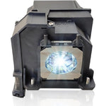 Poxtedsr replacement projector lamp bulb front view for home theater setup