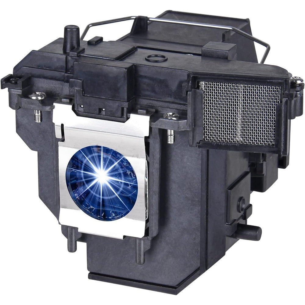 CARSN replacement projector lamp front view with integrated plastic housing