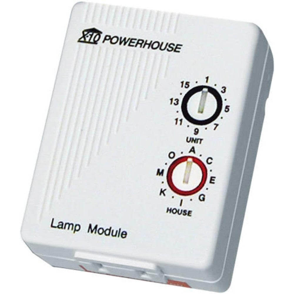 X10 LM465 Powerhouse Lamp Control Module front view showing the code dials