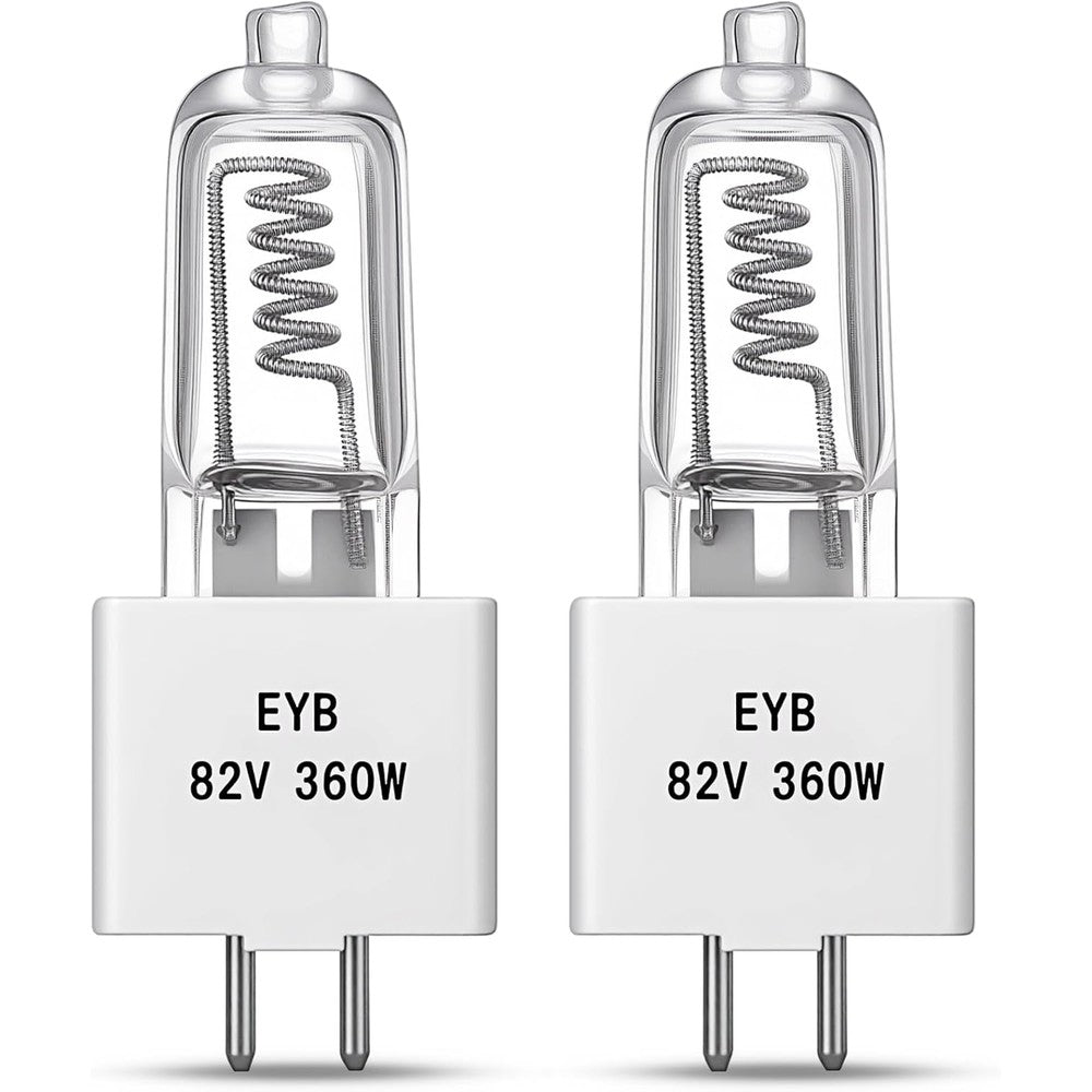 HEALLILY 2 Pack 82V 360W Projector Bulb front view showing dual replacement lamps for studio lighting.
