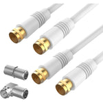 Ecjtu RG6 coaxial cable front view pack of two