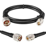 XRDS-RF N male to N female coaxial cable front view low loss jumper for signal boosters