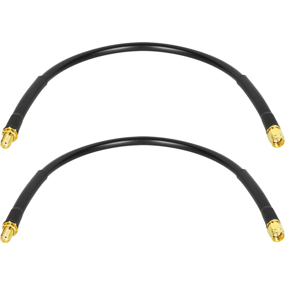 XRDS-RF SMA male to female extension cable front view premium low loss coaxial assembly