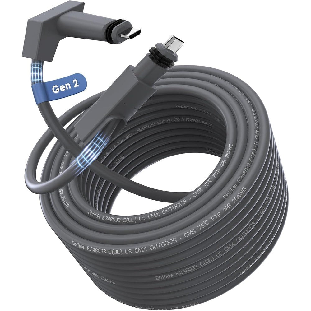 Dbilida Starlink Gen Two replacement cable fifty feet front view showing the custom proprietary connectors