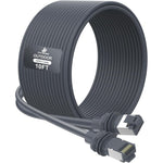 CatBose Starlink Gen3 ten foot replacement cable front view showing weather-proof connectors and thick black outer jacket.