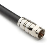 TrueCABLE universal RG6 compression F connector front view pack of ten pieces for coaxial installation.
