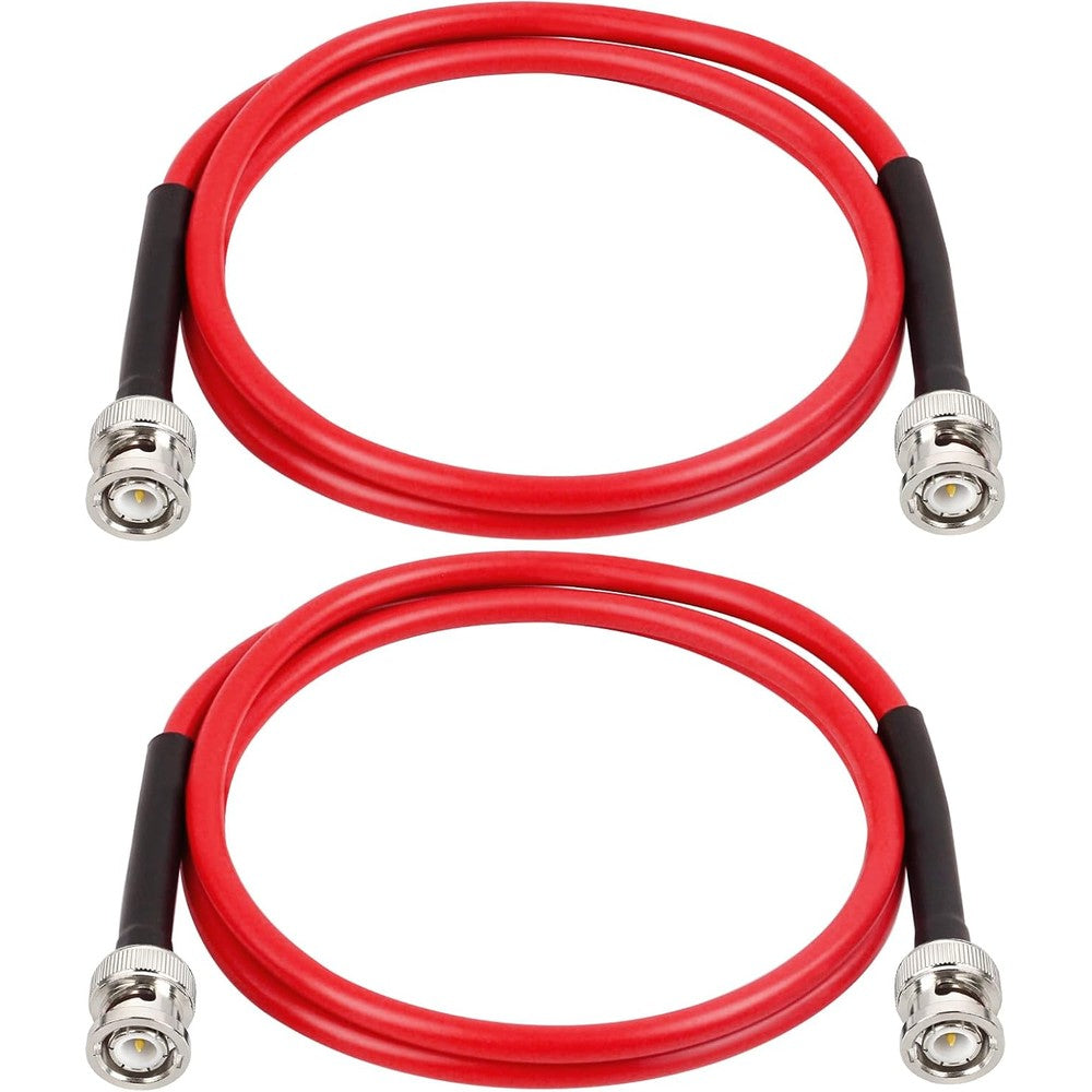 Mookeerf BNC male to male coaxial cable front view pack of two
