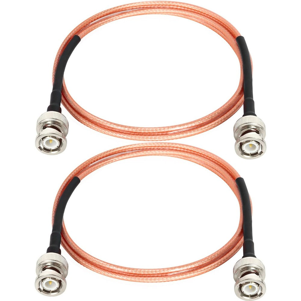 XRDS -RF BNC coaxial cable pair showing the front view of the premium connectors.