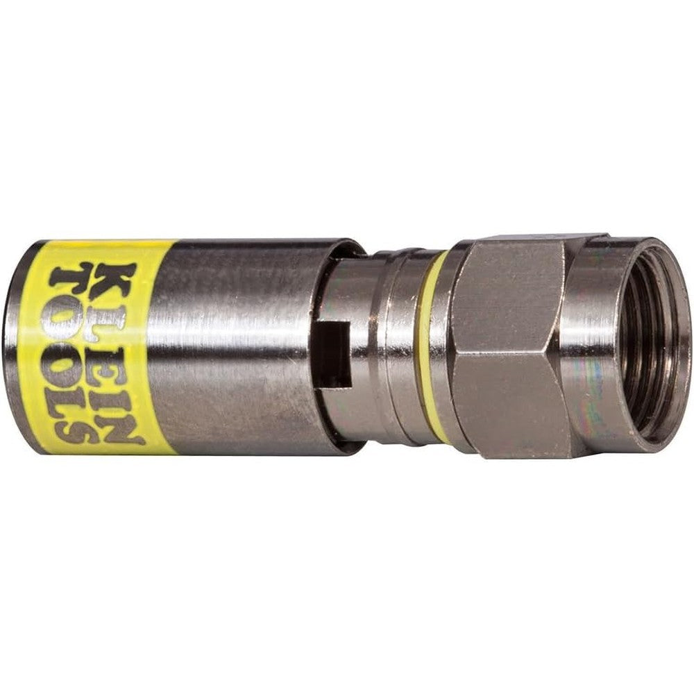 Klein Tools universal F-connector front view premium compression fittings