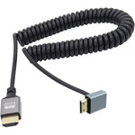 RIIEYOCA 90 degree mini HDMI cable front view showing the angled connector interface