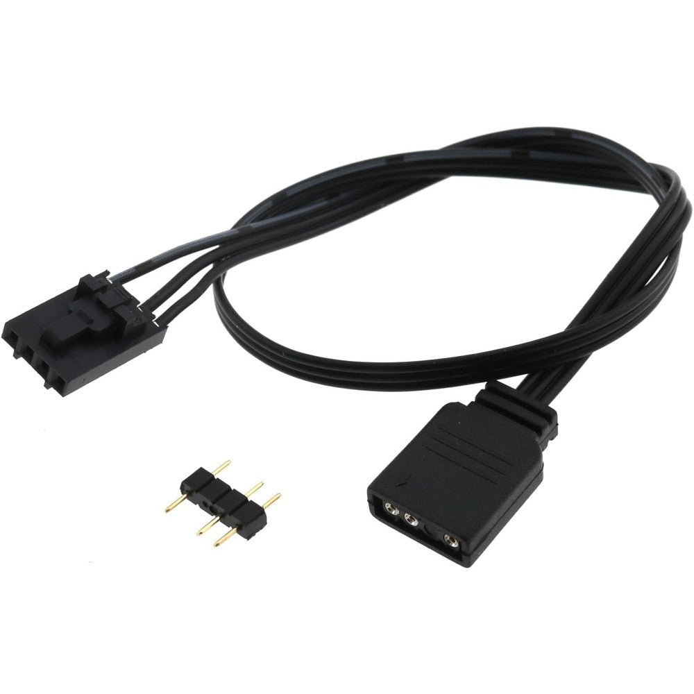 Maxmoral RGB 4 Pin to 3 Pin ARGB Adapter front view showing flat cable design.