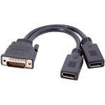 Chenyang DMS-59Pin male to dual DisplayPort female splitter cable front view
