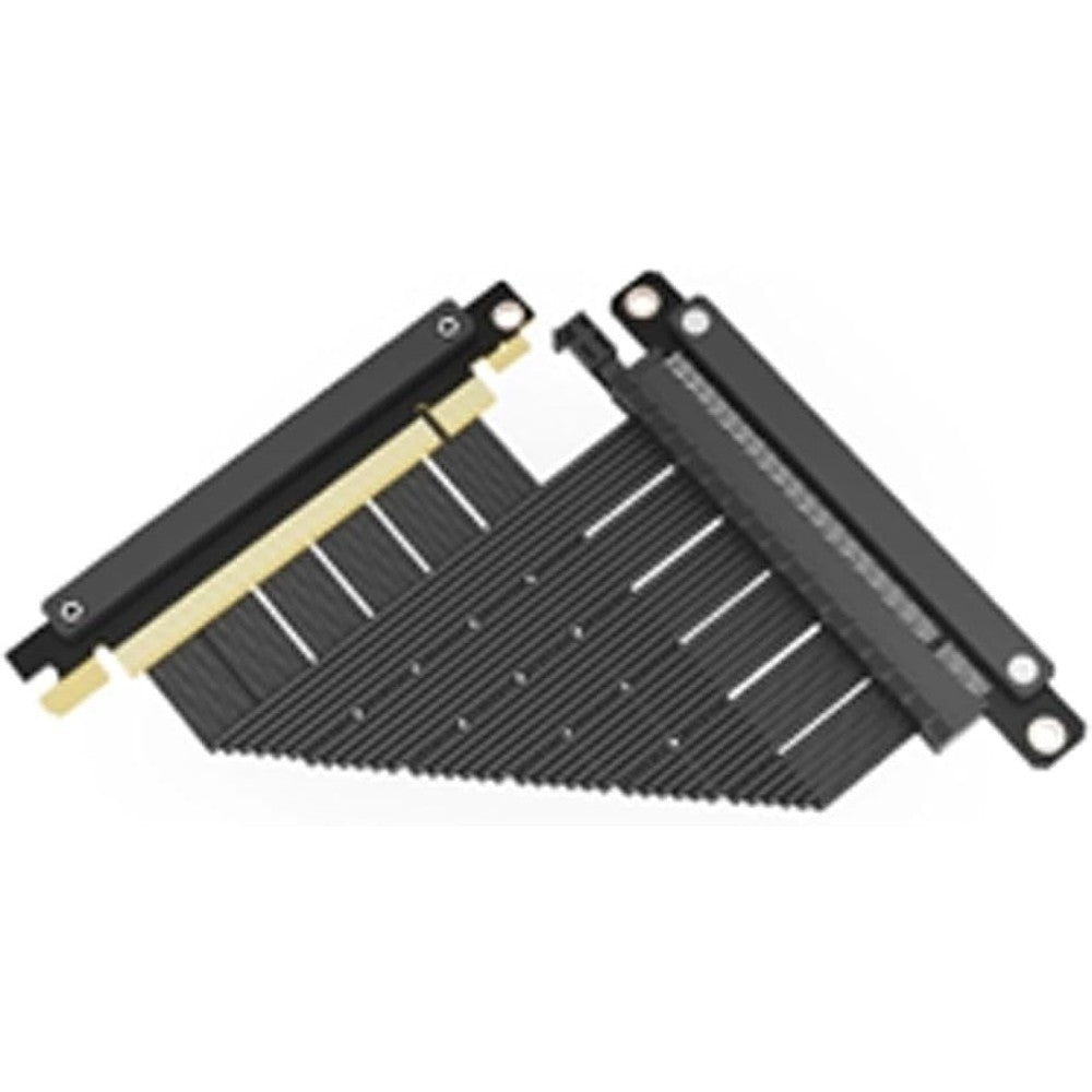 SHINYSNAKE PCIe 5.0 dual reversed riser cable front view for vertical GPU mounting
