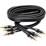 Skywalker 6 Feet High Quality Series Component Video Cable front view showing triple gold-plated red green blue RCA connectors.