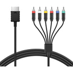 Azduou Premium Ypbpr Component Video Cable front view showcasing five color coded RCA connectors.