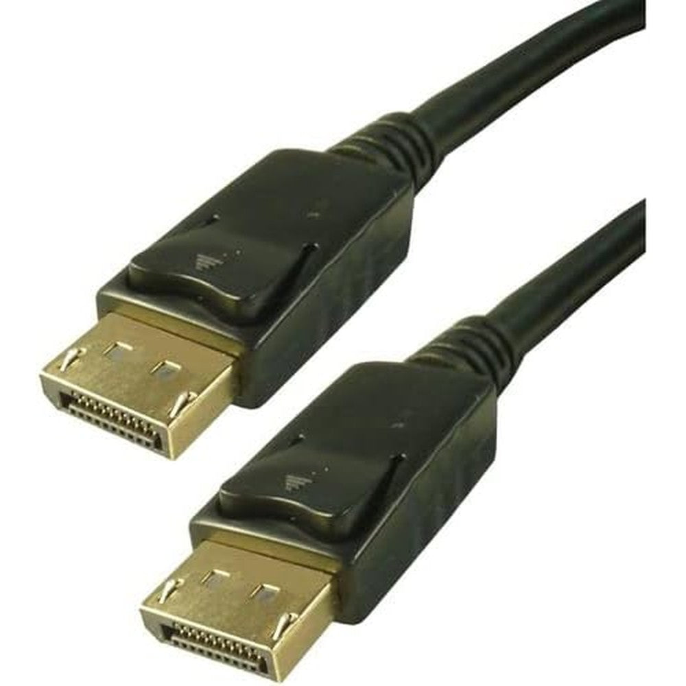 Cablesetc 4XEM DisplayPort 1.4 cable 1.5 meter front view showing gold-plated pins and latching connector