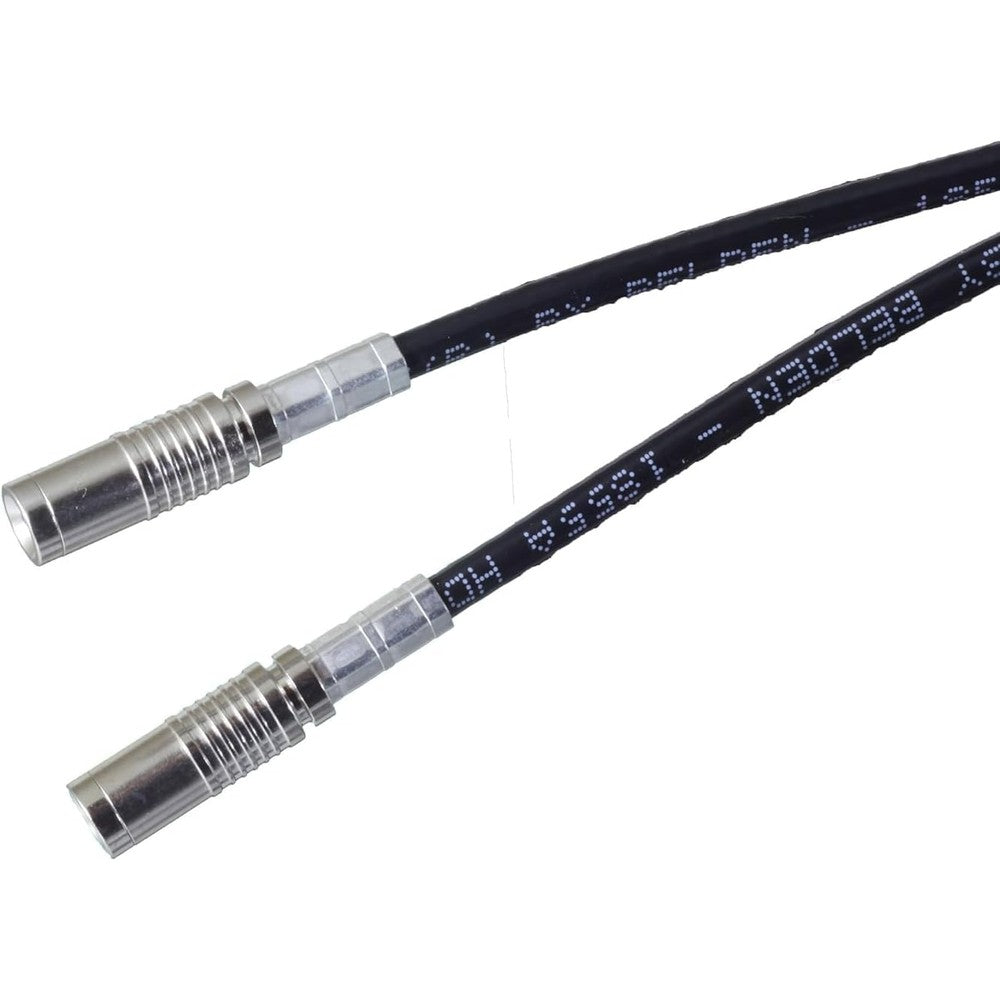 Blue Jeans Cable Mini SDI Belden 1855A coaxial cable showing straight DIN connectors.
