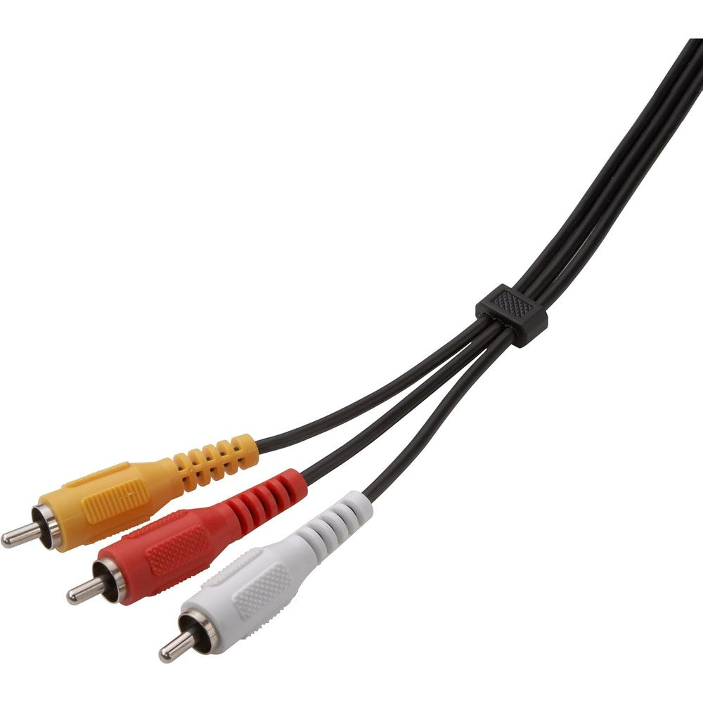 AmerTac Zenith VT1006COMPOS six feet composite audio video AV cable front view showing three RCA color coded male connectors