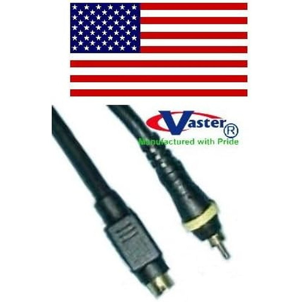 Vaster SuperEcable S-Video to RCA Composite Video Cable front view showing connectors.