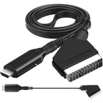 General HD to SCART converter cable front view showing the active adapter interface and connectors.