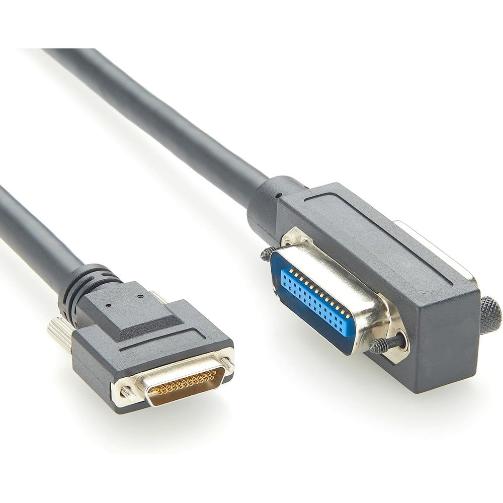 Plinkwirekb Micro D-Sub 25 Pin Female to GPIB Cable front view showing the dual specialized connectors.