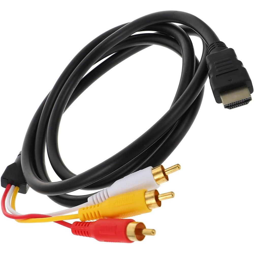 Alipis HDMI to composite adapter cable front view for home theater setup