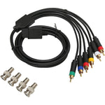 Hoopoocolor RGB RGBS composite cable front view showing console connector and four BNC heads