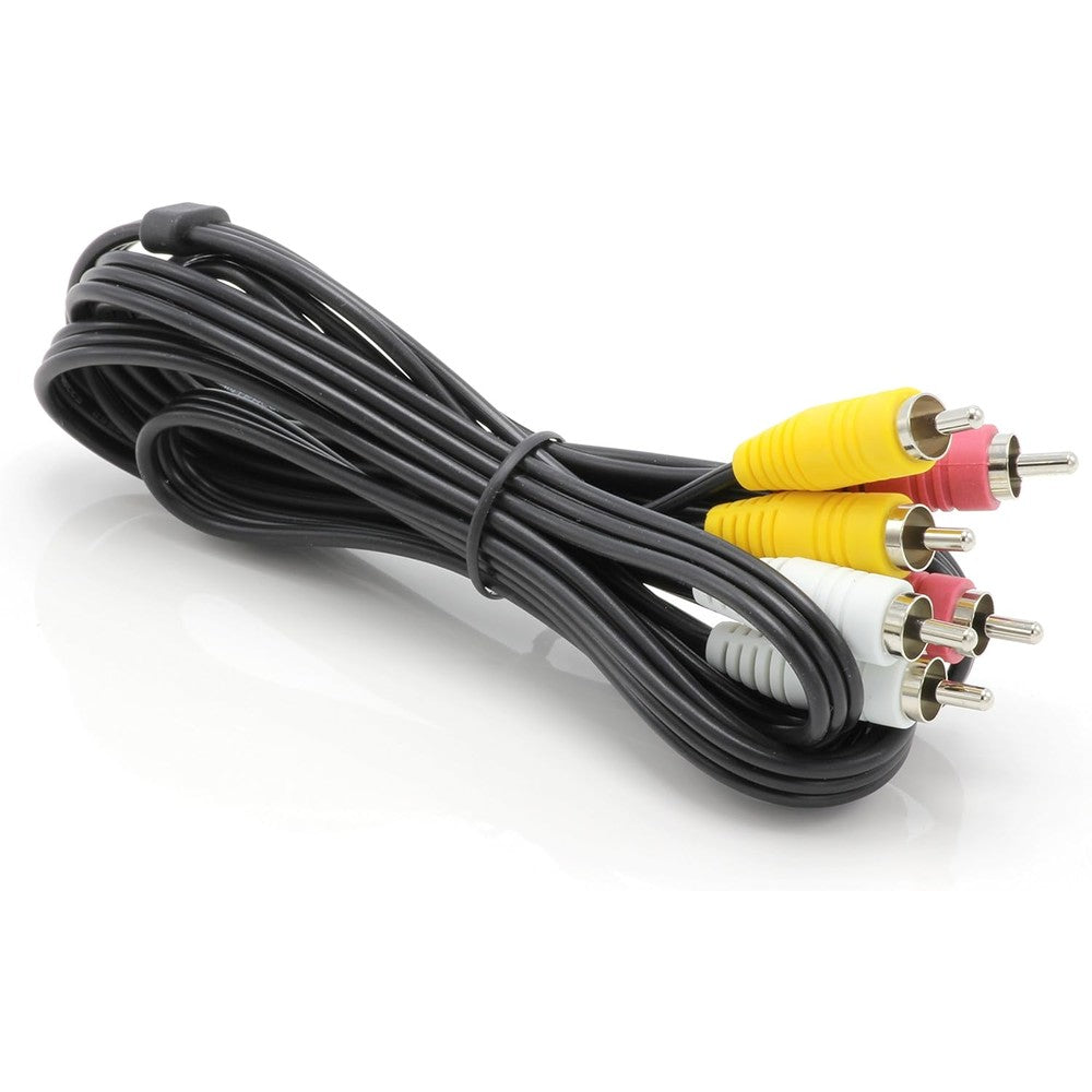 THE CIMPLE CO RCA Audio Video Cable front view showing three color coded connectors