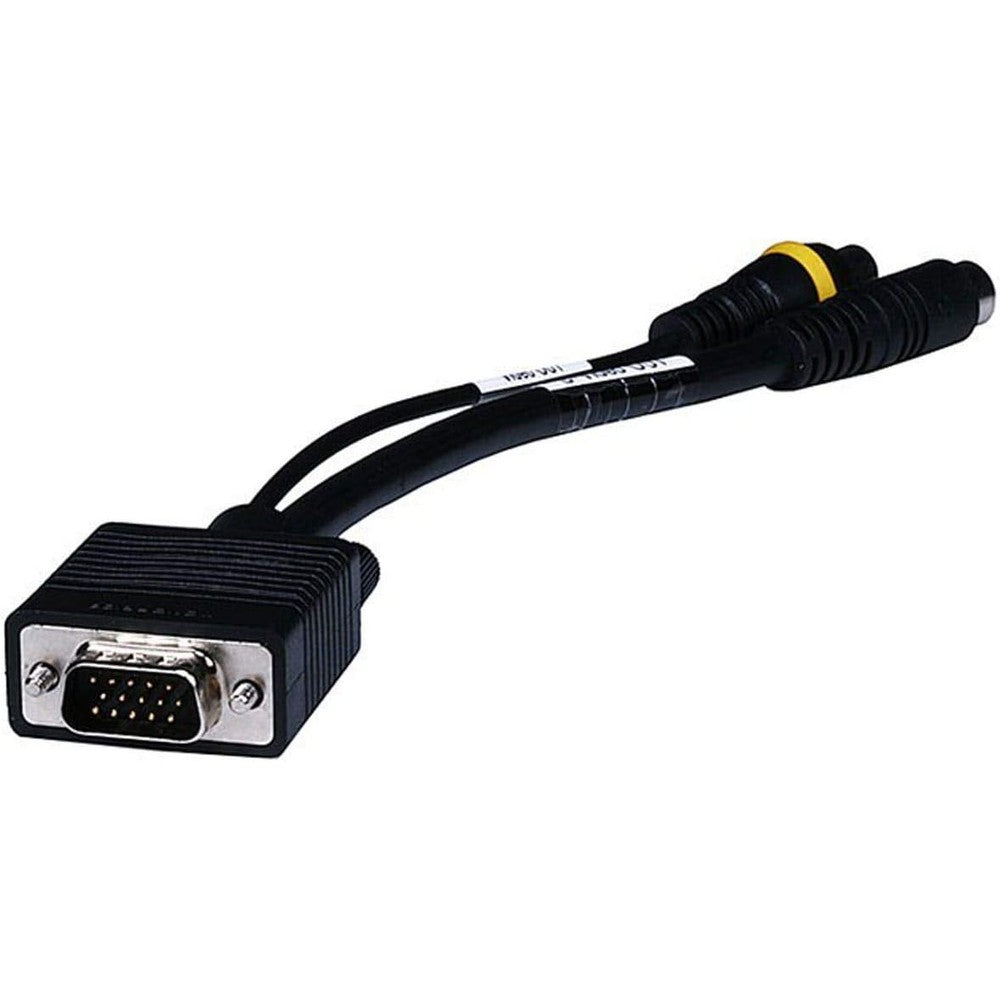 Monoprice VGA to S-Video RCA adapter cable front view showing connectors
