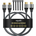 Adoreen 4K High Speed HDMI 2.0 Cable two pack front view displaying premium braided texture and gold-plated connectors.