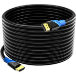 Rommisie 4K HDMI 50 Feet Cable front view showing gold plated connectors.